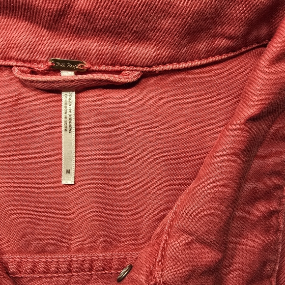 Free People Rumors Denim Jacket In Strawberry Spritz Medium - Picture 7 of 10